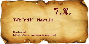 Törő Martin névjegykártya
