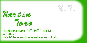 martin toro business card